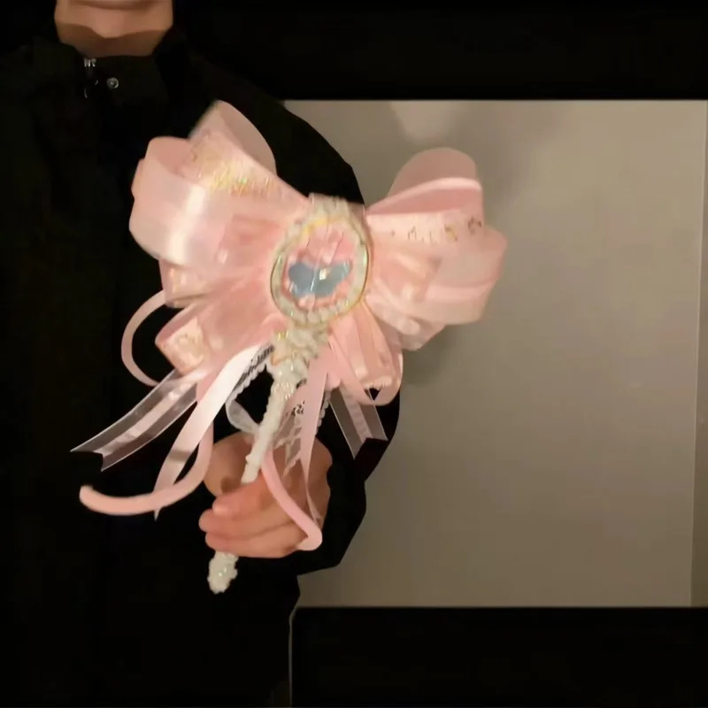 Cosplay Prop Kit - Feenprinzessin-Zauberstab DIY-Set Rosa Schleife Schmetterlingsanhänger Handgemachtes