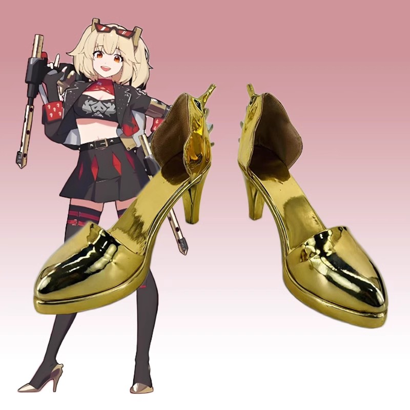 Burnice Cosplay Prop - Maßgeschneiderte Burnice Whita Leder High Heels