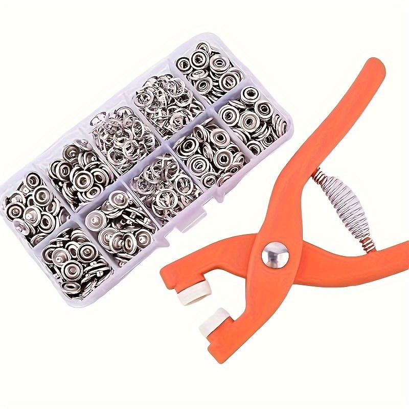 Snap Fastener Set - 50er-Set handbetriebener Druckknopfzangen für den Nähgebrauch,