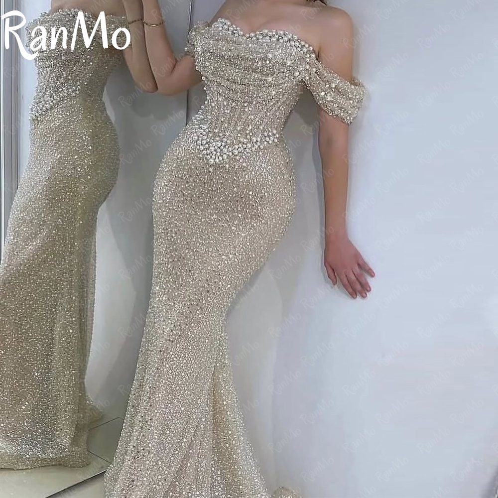 Briar Cosplay Prop - Ranmo Schulterfreie Abendkleider, glitzerndes Ballkleid, Meerjungfrau,