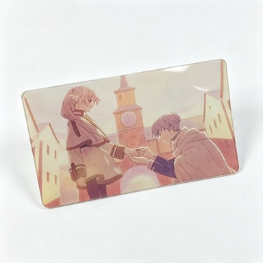 Frieren Cosplay Prop - Anime Frieren hochästhetische Lentikularkarte mit Farbwechsel,