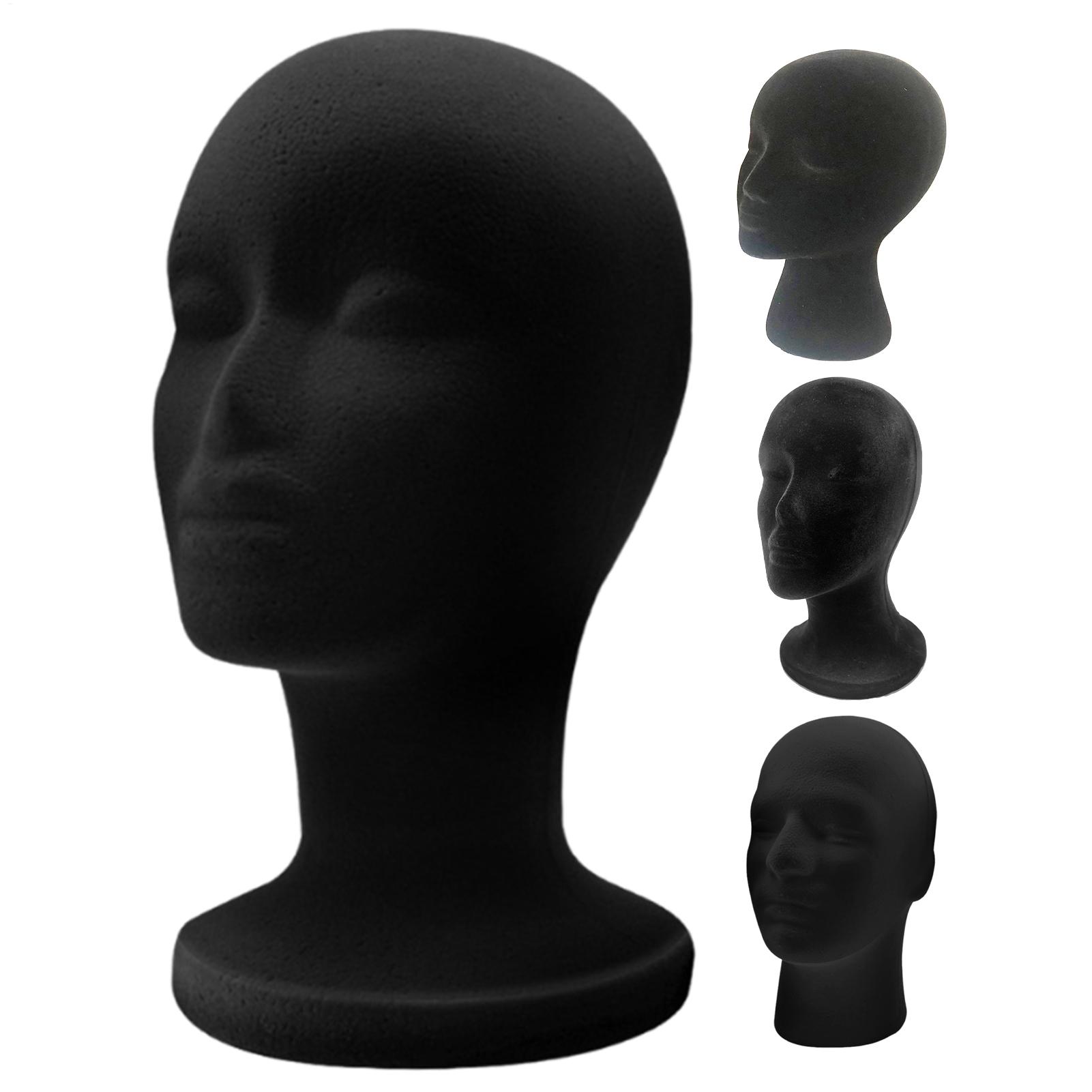 Cosplay Prop Foam - Langlebiger Mannequin-Kopf aus Schaumstoff, schwarzer Samt,