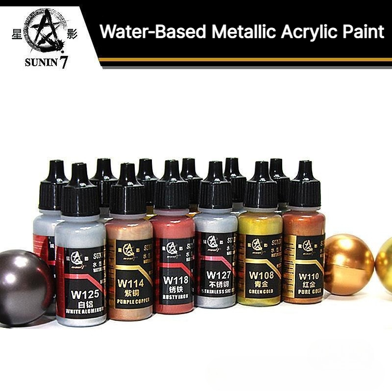 Metallic Spray Paint - SUNIN 7 W101-124 20ml Umweltfreundliche Acrylfarbe