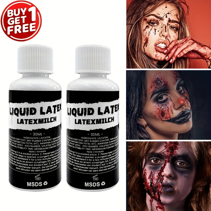 Body Paint Sfx - 2-teiliges Halloween-SFX-Make-up-Set aus flüssigem Latex, transparentes