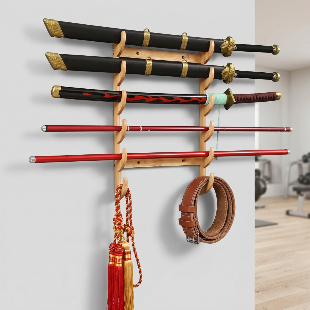 Cosplay Prop Display - 1-8-lagiger Holz-Schwerthalter, Katana-Wandhalterung, Display-Ständer, Anime Cosplay