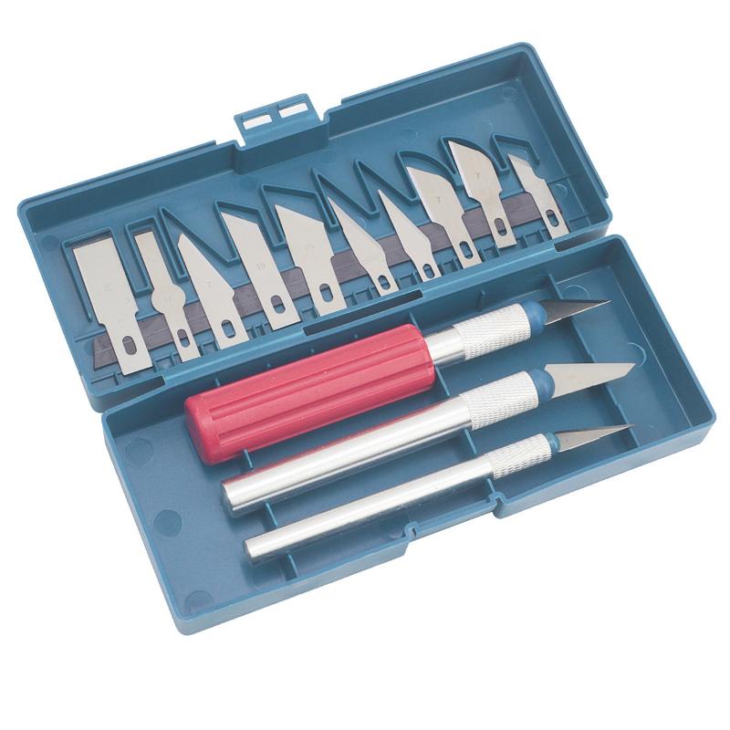 Craft Knife Set - 13-teiliges Multifunktions-Schneidemesser-Set mit Aufbewahrungskoffer, sortierte Klingen