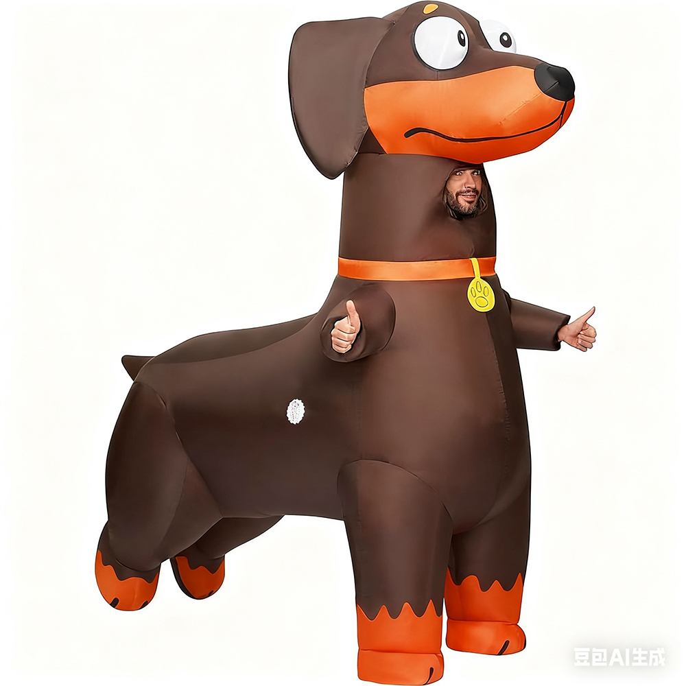 Cosplay Prop Business - Aufblasbares Dackel-Kostüm für Geschäftsaktivitäten, Bühnenauftritte, Hunde-Cosplay,