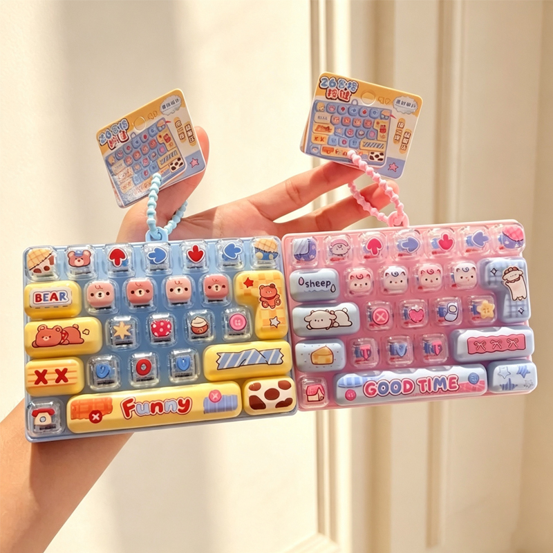 Cosplay Fire Prop - Auf Lager: 26-Gitter-Tastenkappen-Clicker – Anti-Stress-/Fidget-Tastatur-Schlüsselanhänger –