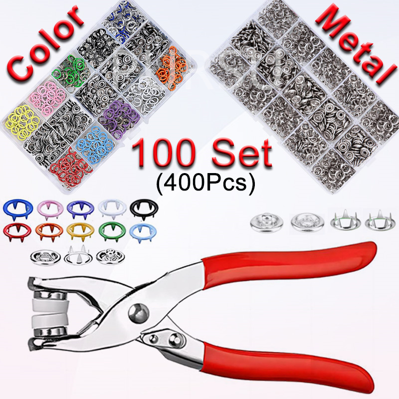 100 Sets Druckknopfzange, auto – Snap Fastener Set Bewertung und Preis
