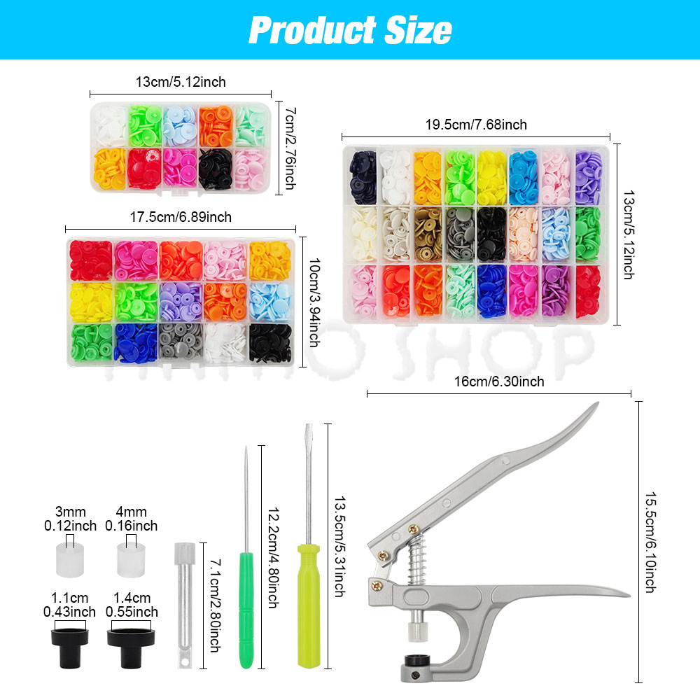 Kunststoff-Druckknöpfe, Befest – Snap Fastener Set Bewertung und Preis