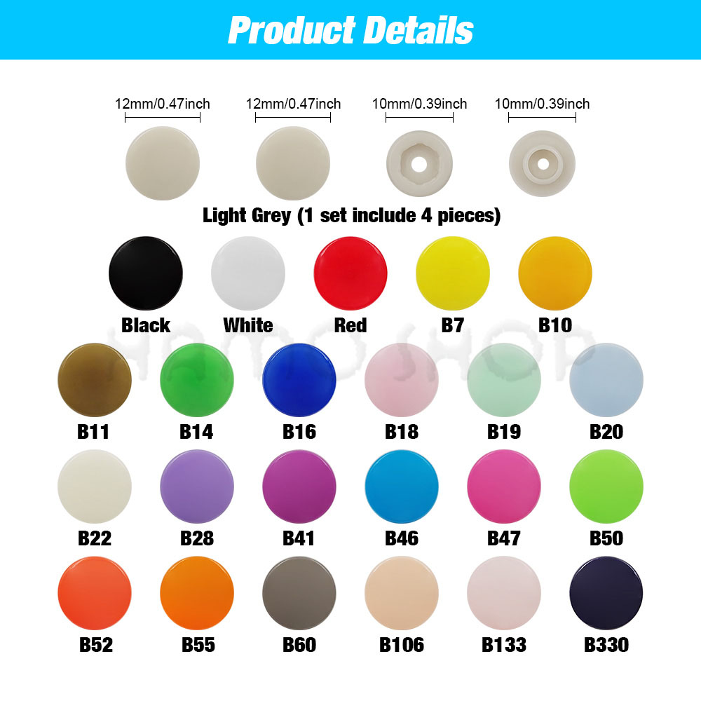 Kunststoff-Druckknöpfe, Befest – Snap Fastener Set Bewertung und Preis