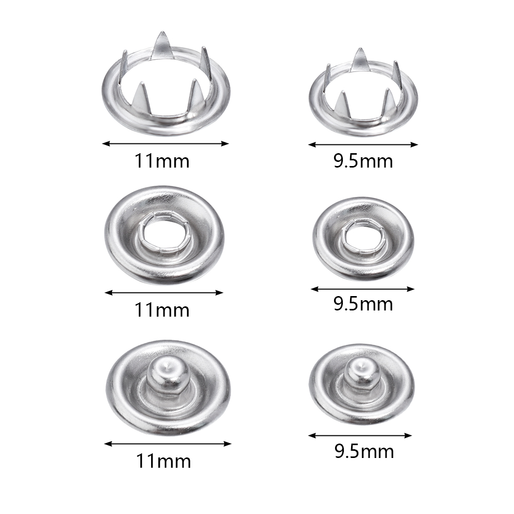 50 Sets 7,5/9,5/11mm Edelstahl – Snap Fastener Set Bewertung und Preis