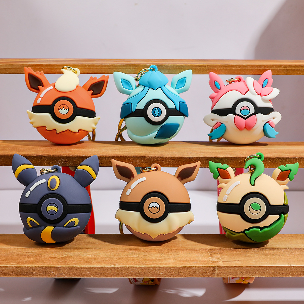 6 Stück Pikachu Cartoon Schlüs – Pokeball Cosplay Prop Bewertung und Preis