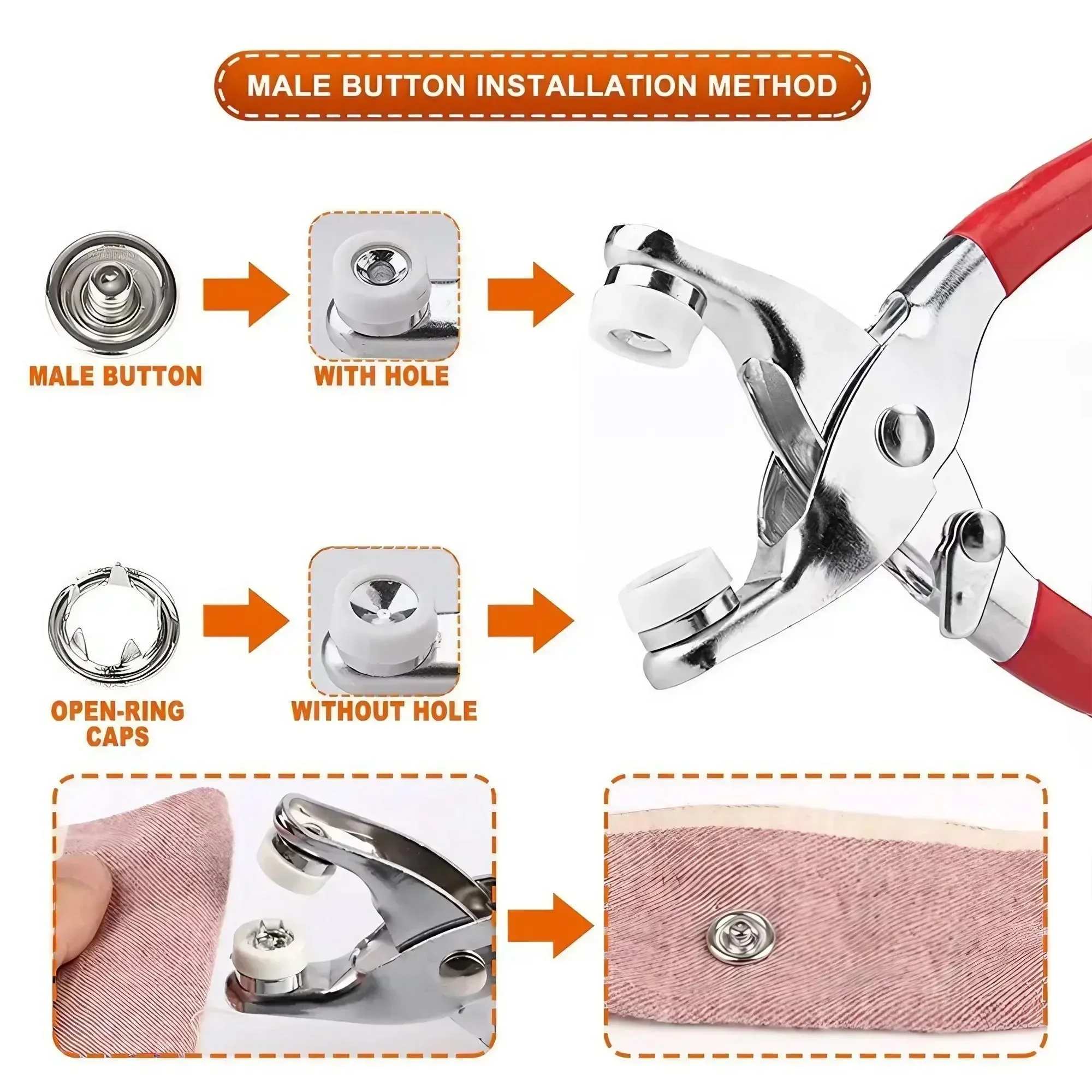 1 Set 201-teiliges Handpresswe – Snap Fastener Set Bewertung und Preis