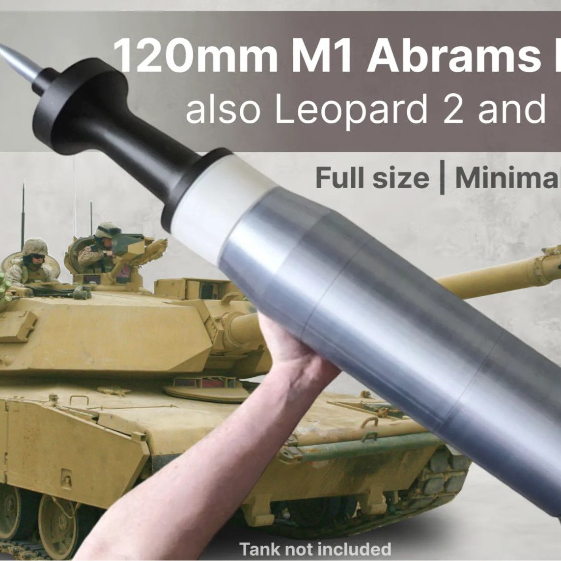 3D-Gedrucktes 120mm APFSDS Mon – Cosplay Prop Display Bewertung und Preis