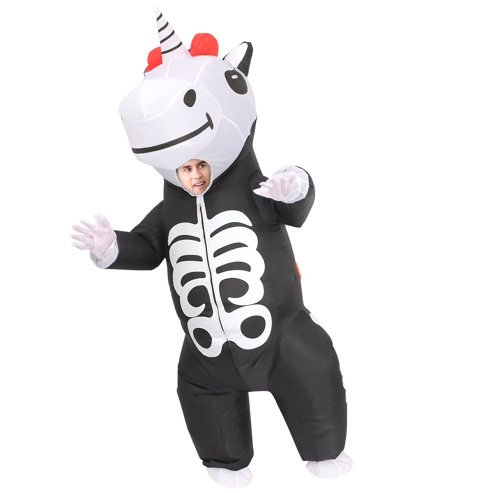 Regenbogen-Skelett-Einhorn Auf – Cosplay Prop Business Bewertung und Preis
