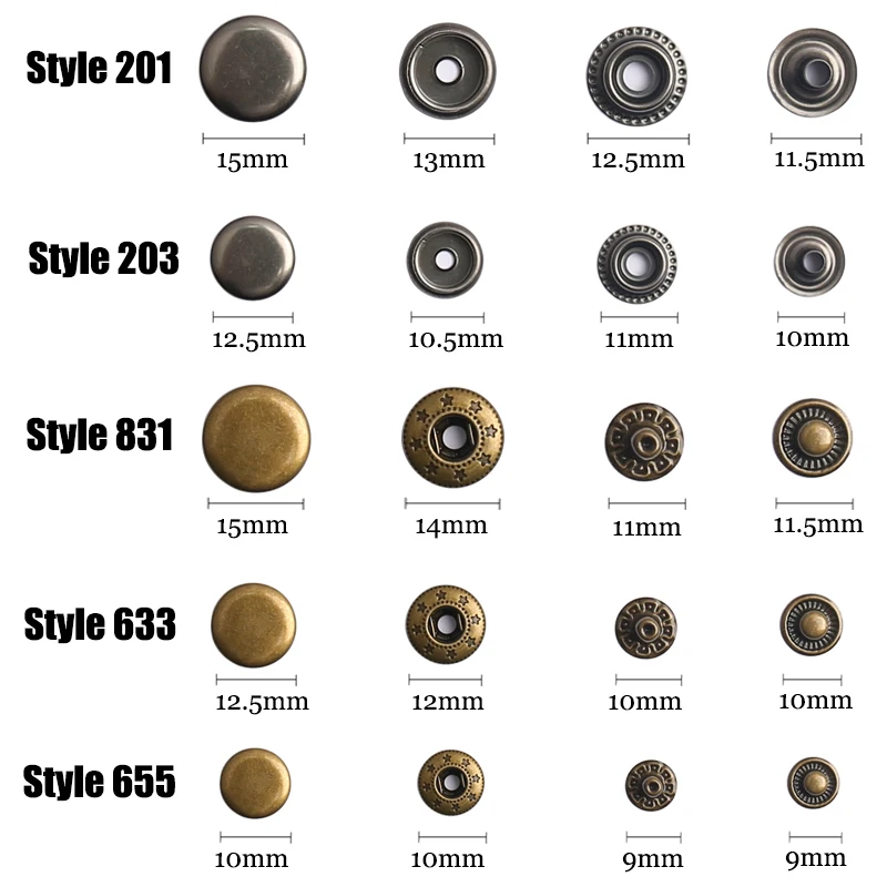 10mm 12,5mm 15mm Metall Druckk – Snap Fastener Set Bewertung und Preis