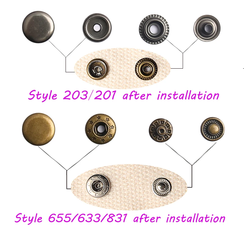 10mm 12,5mm 15mm Metall Druckk – Snap Fastener Set Bewertung und Preis