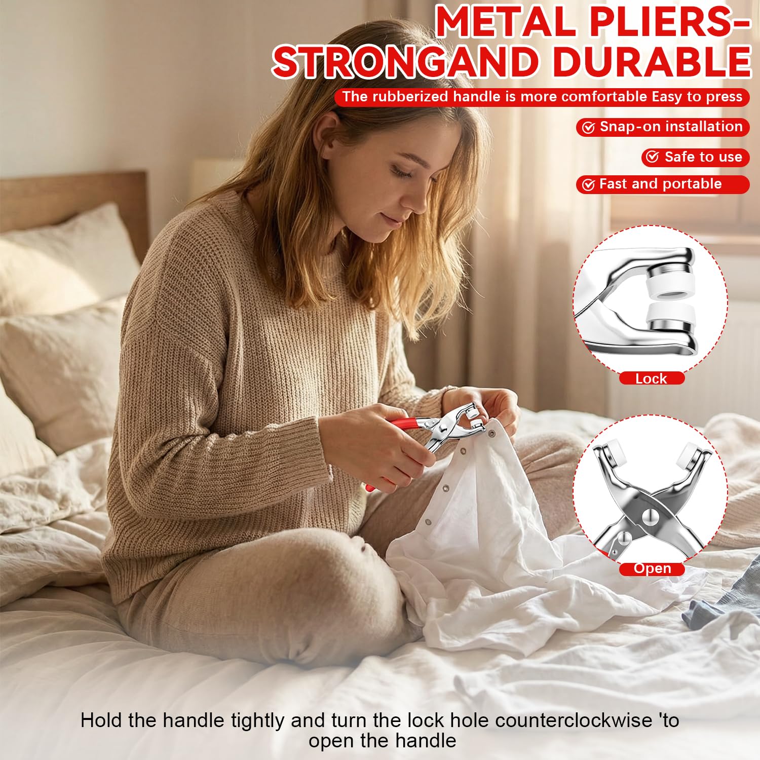 Nähset mit 100 Metallknöpfen,  – Snap Fastener Set Bewertung und Preis