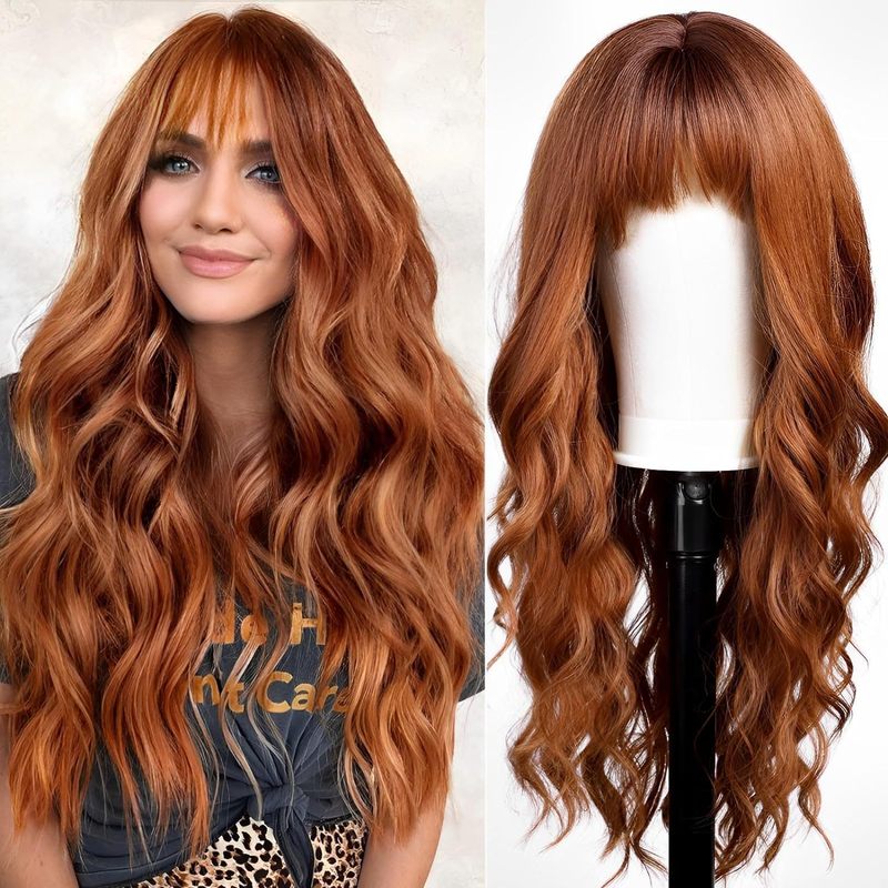 Lange, glatte Haarperücke mit  – Wig Fiber Net Bewertung und Preis
