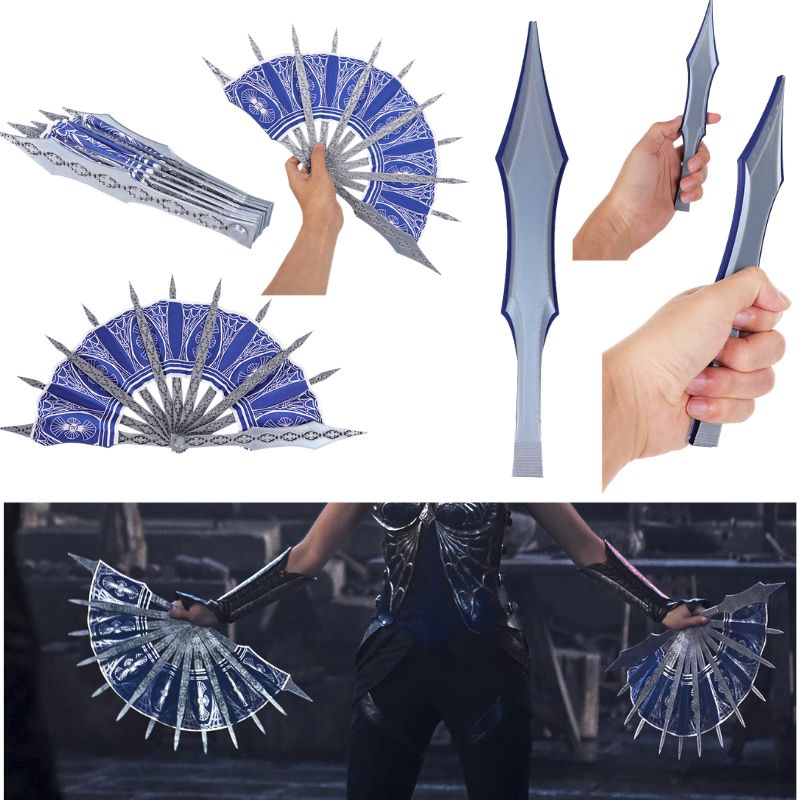 Anime Kitana Cosplay MK Blauer – Cosplay Prop Blueprints Bewertung und Preis
